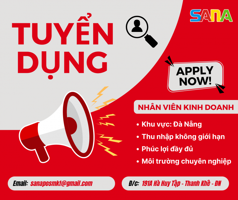 SANA POS TUYỂN DỤNG NHÂN VIÊN KINH DOANH
